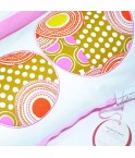 Coussin d'Allaitement Corpomed + Housse Azuretti Bulles Rose Blanc