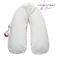 Coussin d'Allaitement Corpomed + Housse Issia Ecru Rose