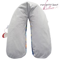 Housse Daloa Gris Bleu pour coussin Corpomed