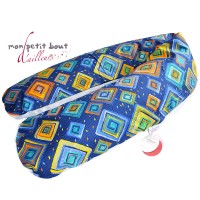 Housse Daloa Gris Bleu pour coussin Corpomed