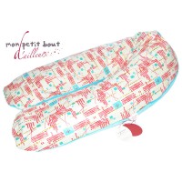 Coussin d'Allaitement Noenza Maternity + Housse Marcory Turquoise Rouge